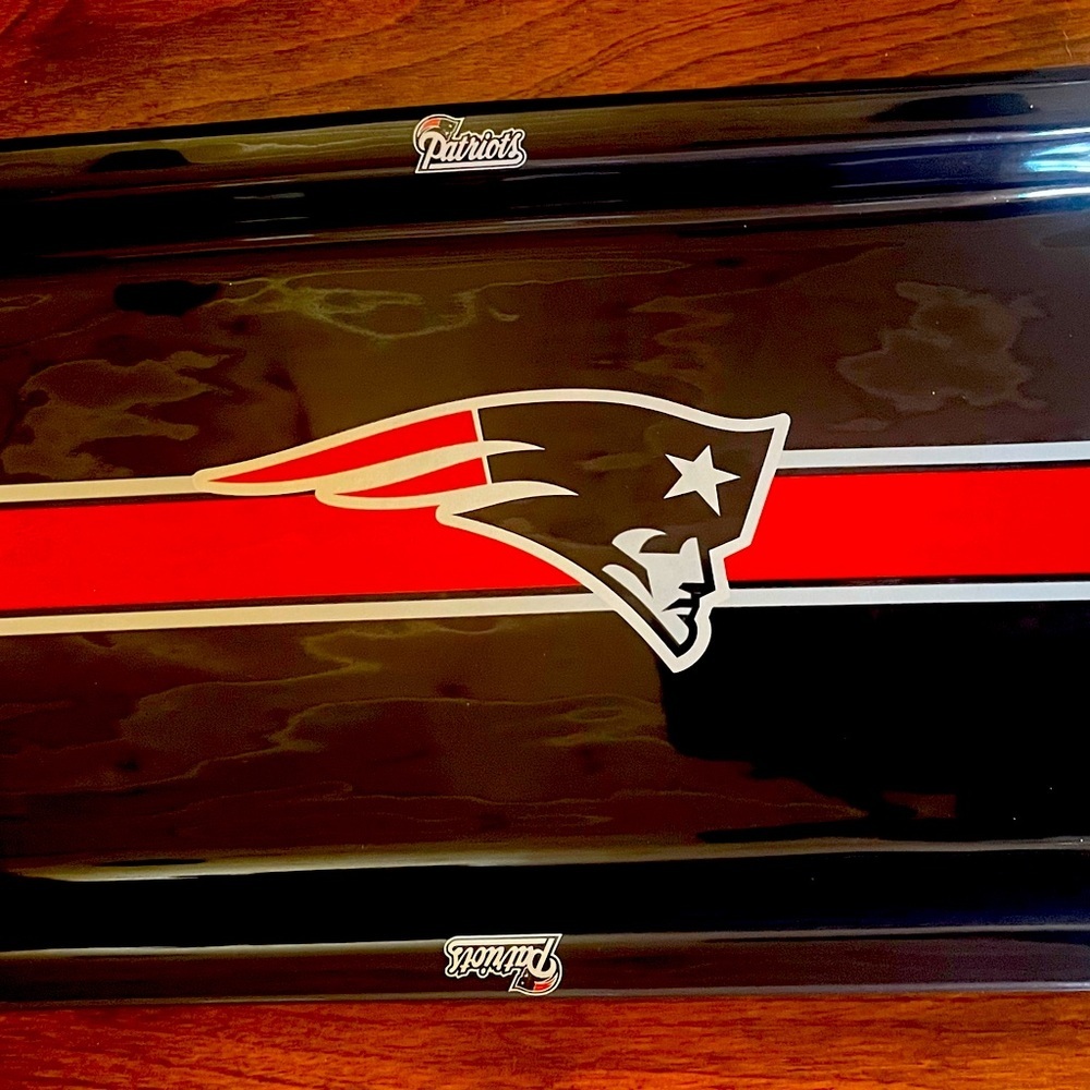 New NFL England Patriots Glass Tray NFL 14”